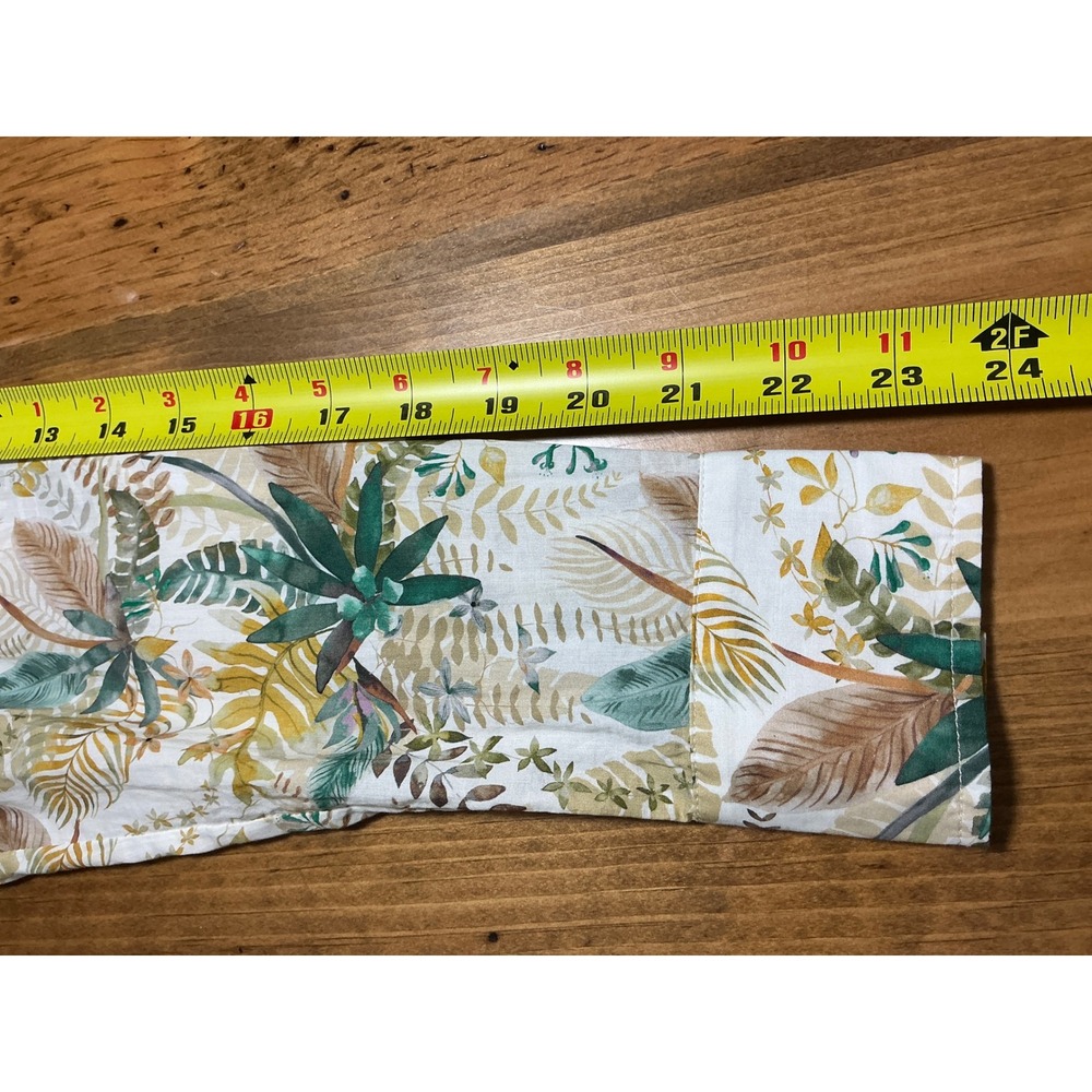Margaret O'Leary Shirt womens XS tropical leaf pint button front long sleeve - Picture 12 of 12